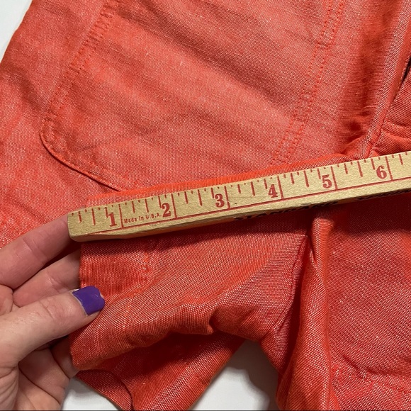 Daughters of the Liberation Orange Salmon Pink Casual Chino Preppy Shorts 4 - Picture 6 of 7